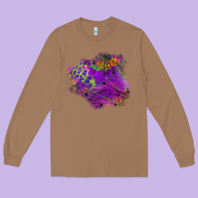 Halloween Spider Web For Patches Long Sleeve Tee Designed By Bundleandbundleshop