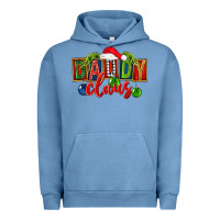 Pigment Pebble Blue Christmas daddy Claus Urban Hoodie - FaDigitalArtStudio