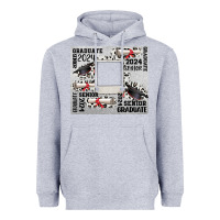Heather Grey senior 2024 customizable Heavyweight Hoodie - CowGirlArtShop