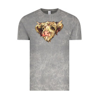 Cloud Rock scottish cow Vintage Tee - NancyCooperArtShop