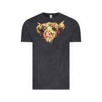 Vintage Black scottish cow Vintage Tee - NancyCooperArtShop