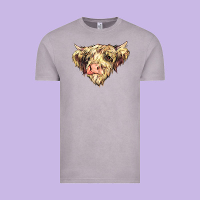Scottish Cow Vintage Tee Designed By Nancycooperartshop