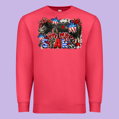Oh My Stars Pig Premium Sweatshirt Designed By Cowgirlartshop