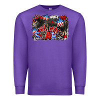 Purple Oh my stars pig Premium Sweatshirt - CowGirlArtShop