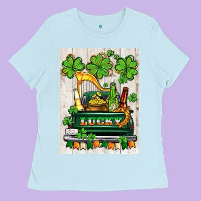 Lucky Truck Ladies Tee Designed By Adodesignshop