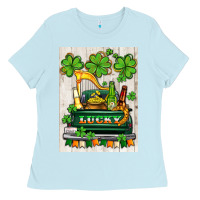 Baby Blue lucky truck Ladies Tee - AdoDesignShop