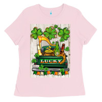 Bubblegum Pink lucky truck Ladies Tee - AdoDesignShop