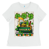 White lucky truck Ladies Tee - AdoDesignShop