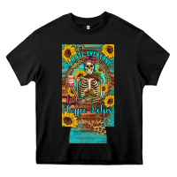 Black i hate everyone but coffee helps western skeleton coffee sunflowers 12 Heavy Core Tee - Artiststas