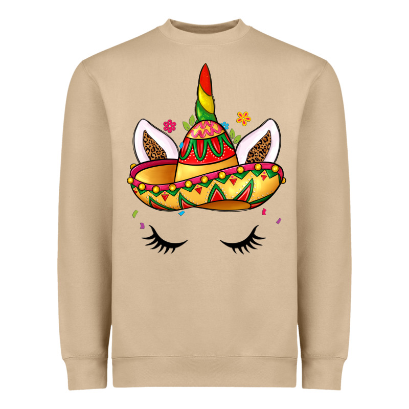 Unicorn And Sombrero Heavyweight Sweatshirt by LillyAllenDesigns | Teevron