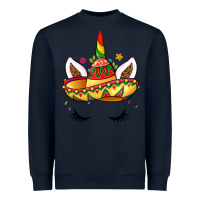 Navy unicorn and sombrero Heavyweight Sweatshirt - LillyAllenDesigns