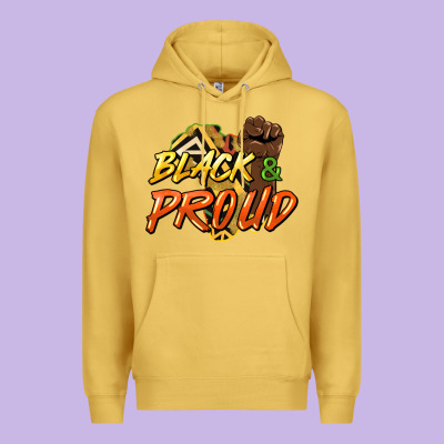 Black And Proud Premium Hoodie Designed By Howdyjamesfarm