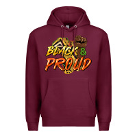 Burgundy black and proud Premium Hoodie - HowdyJamesFarm