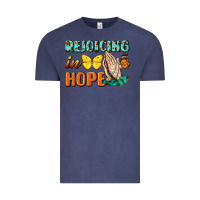 Vintage Denim rejoicing in hope Vintage Tee - NancyCooperArtShop