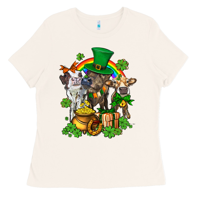 Little Cows And St Patricks Party Ladies Tee by AdoDesignShop | Teevron