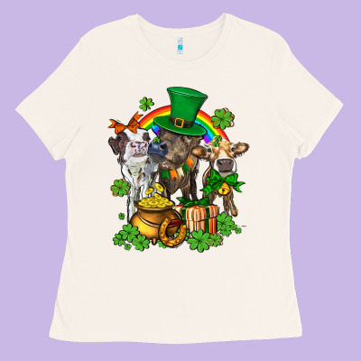 Little Cows And St Patricks Party Ladies Tee Designed By Adodesignshop