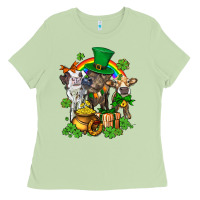 Matcha little cows and st patricks party Ladies Tee - AdoDesignShop