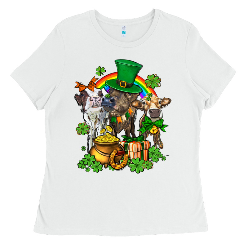 Little Cows And St Patricks Party Ladies Tee by AdoDesignShop | Teevron
