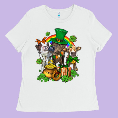 Little Cows And St Patricks Party Ladies Tee Designed By Adodesignshop