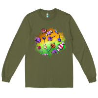Army Green halloween candy patches Long Sleeve Tee - BundleAndBundleShop