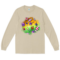 Mushroom halloween candy patches Long Sleeve Tee - BundleAndBundleShop