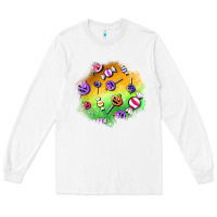 White halloween candy patches Long Sleeve Tee - BundleAndBundleShop