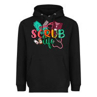 Black Scrub life Heavyweight Hoodie - CowGirlArtShop