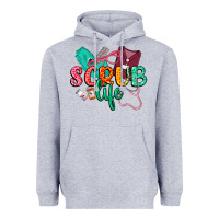 Heather Grey Scrub life Heavyweight Hoodie - CowGirlArtShop