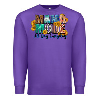 Purple Mama mode all day everyday  Mother's Day Premium Sweatshirt - CowGirlArtShop