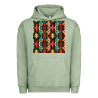 Pigment Oil Green native american aztec seamless pattern Urban Hoodie - BundleAndBundleShop