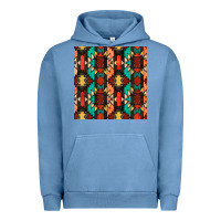 Pigment Pebble Blue native american aztec seamless pattern Urban Hoodie - BundleAndBundleShop