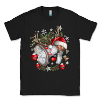 Black Merry Christmas Classic Tee - CowhideDigitalArt