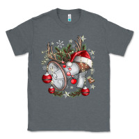Charcoal Heather Merry Christmas Classic Tee - CowhideDigitalArt