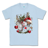 Dusty Blue Merry Christmas Classic Tee - CowhideDigitalArt