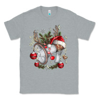 Heather Grey Merry Christmas Classic Tee - CowhideDigitalArt
