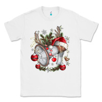 White Merry Christmas Classic Tee - CowhideDigitalArt