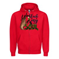 Red Black my soul Zipper Hoodie - NancyCooperArtShop