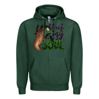 Sports Green Black my soul Zipper Hoodie - NancyCooperArtShop