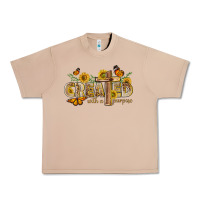 Burro created with a purpose with sunflower and butterfl Urban Heavy Tee - NancyCooperArtShop