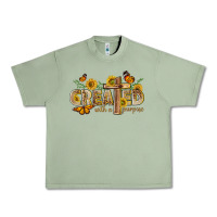 Oil Green created with a purpose with sunflower and butterfl Urban Heavy Tee - NancyCooperArtShop