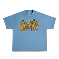 Pebble Blue created with a purpose with sunflower and butterfl Urban Heavy Tee - NancyCooperArtShop