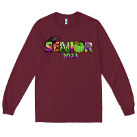 Burgundy senior 2023 halloween Long Sleeve Tee - BundleAndBundleShop