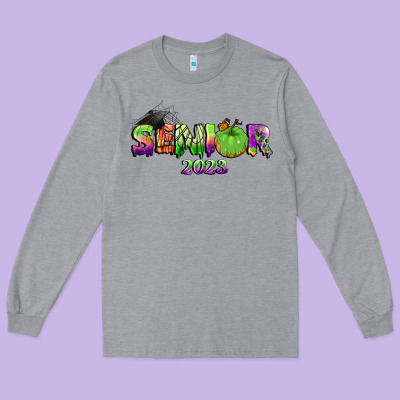 Senior 2023 Halloween Long Sleeve Tee Designed By Bundleandbundleshop