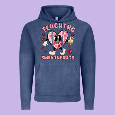 Teaching Sweethearts Vintage Hoodie Designed By Maliassmallbusiness