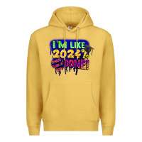 Antique Gold i'm like 2024 done Premium Hoodie - CowGirlArtShop
