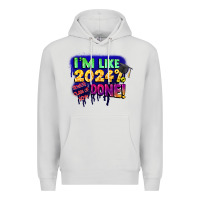 Dove Grey i'm like 2024 done Premium Hoodie - CowGirlArtShop