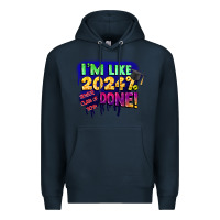Navy i'm like 2024 done Premium Hoodie - CowGirlArtShop