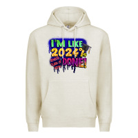 Oatmeal Heather i'm like 2024 done Premium Hoodie - CowGirlArtShop