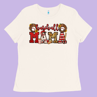 Baseball Mama Ladies Tee Designed By Jasminsmagicworld