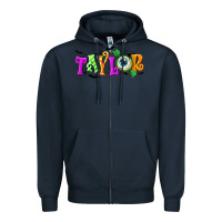 Navy Personalized Halloween Zipper Hoodie - NancyCooperArtShop